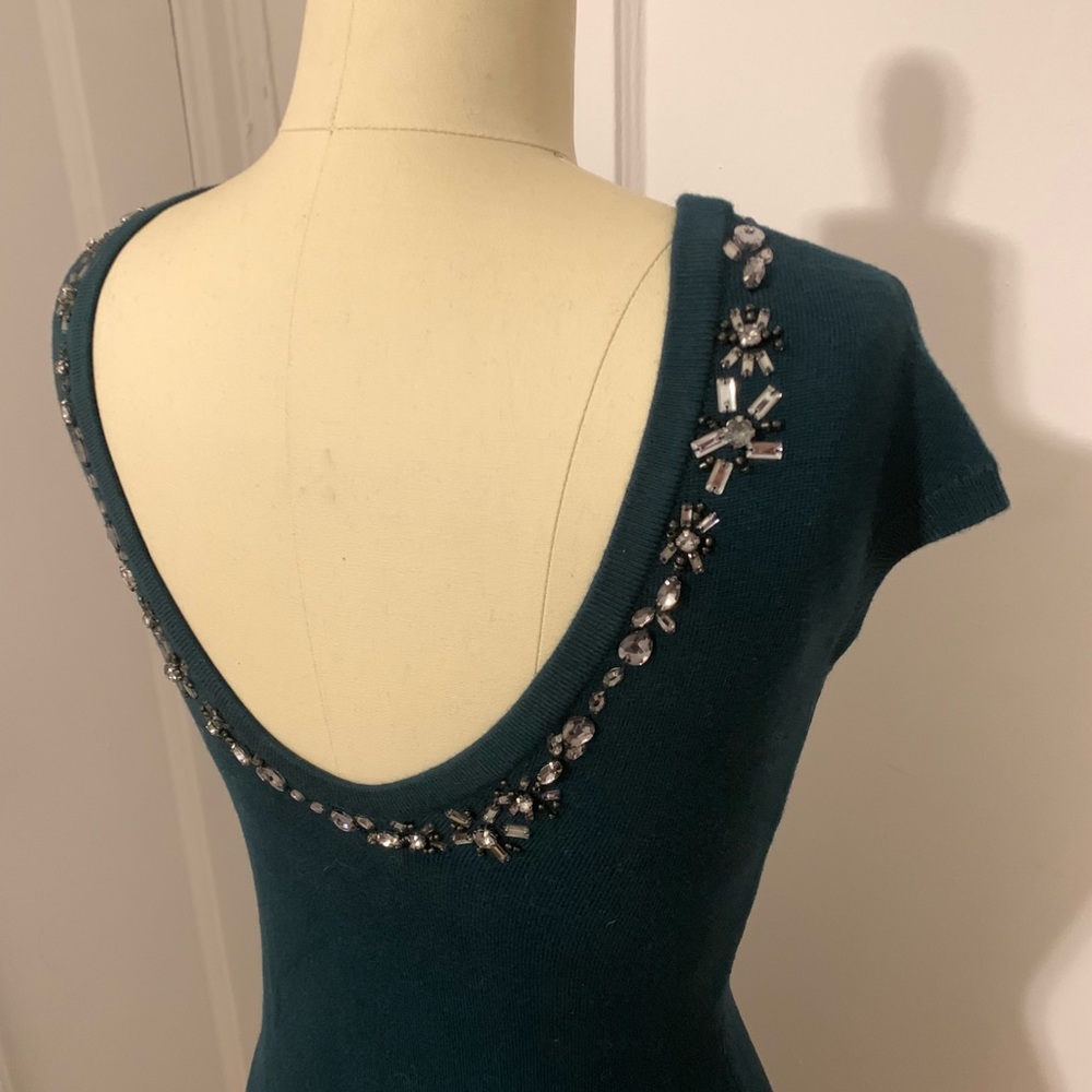 LowBack Beaded Sweater Dress